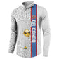 DR Congo Football Custom Button Sweatshirt Come On Leopards White Color