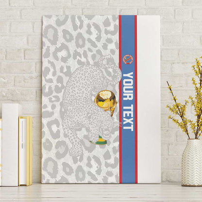 DR Congo Football Custom Canvas Wall Art Come On Leopards White Color