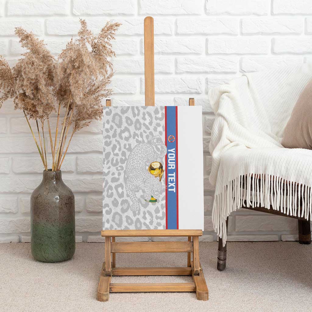 DR Congo Football Custom Canvas Wall Art Come On Leopards White Color