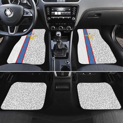 DR Congo Football Custom Car Mats Come On Leopards White Color