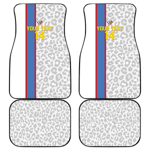DR Congo Football Custom Car Mats Come On Leopards White Color