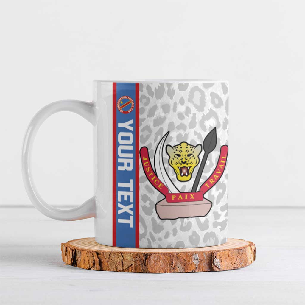 DR Congo Football Custom Ceramic Mug Come On Leopards White Color