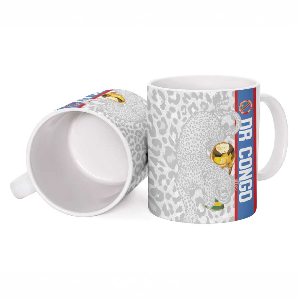 DR Congo Football Custom Ceramic Mug Come On Leopards White Color