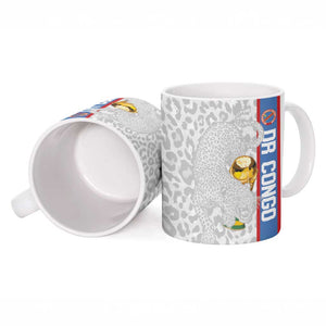DR Congo Football Custom Ceramic Mug Come On Leopards White Color