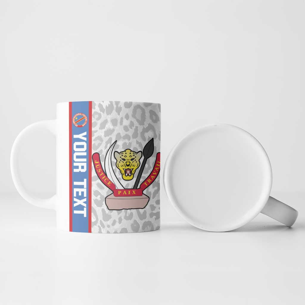 DR Congo Football Custom Ceramic Mug Come On Leopards White Color