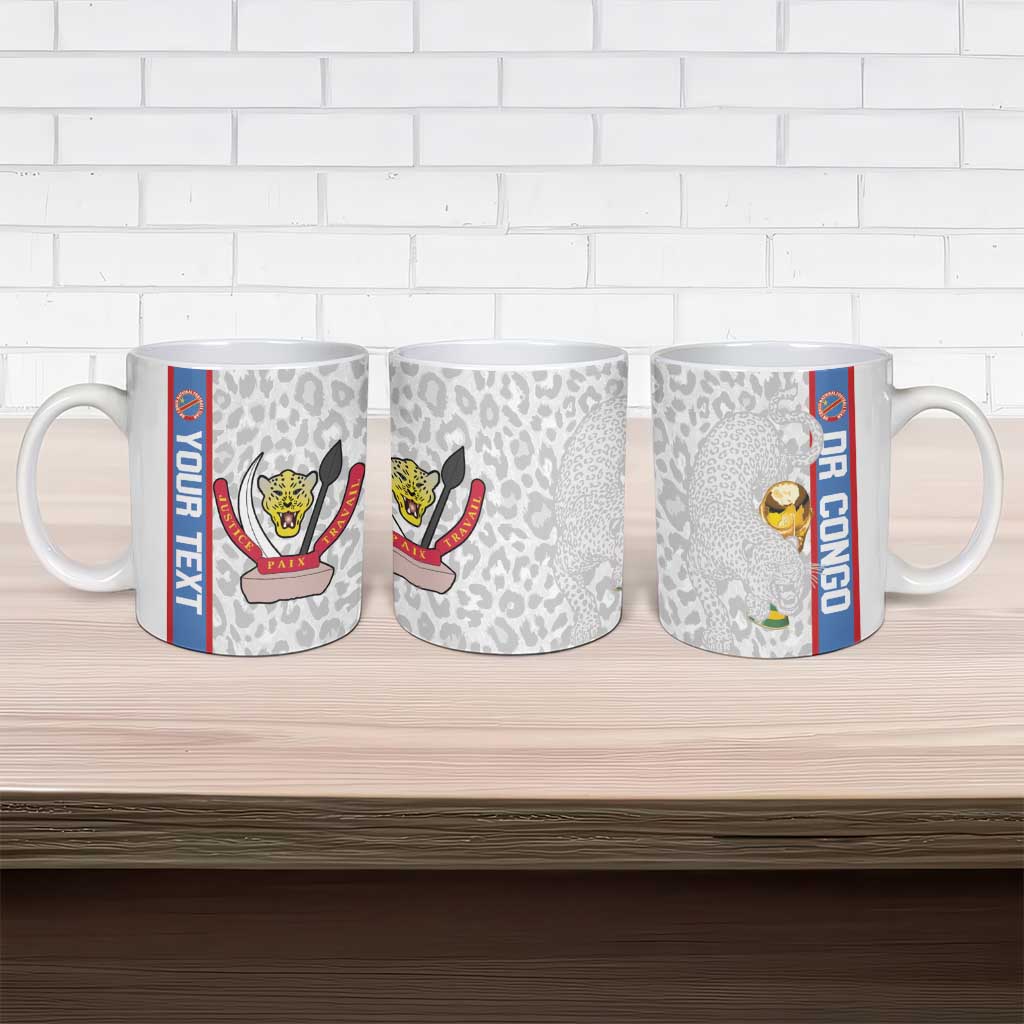DR Congo Football Custom Ceramic Mug Come On Leopards White Color