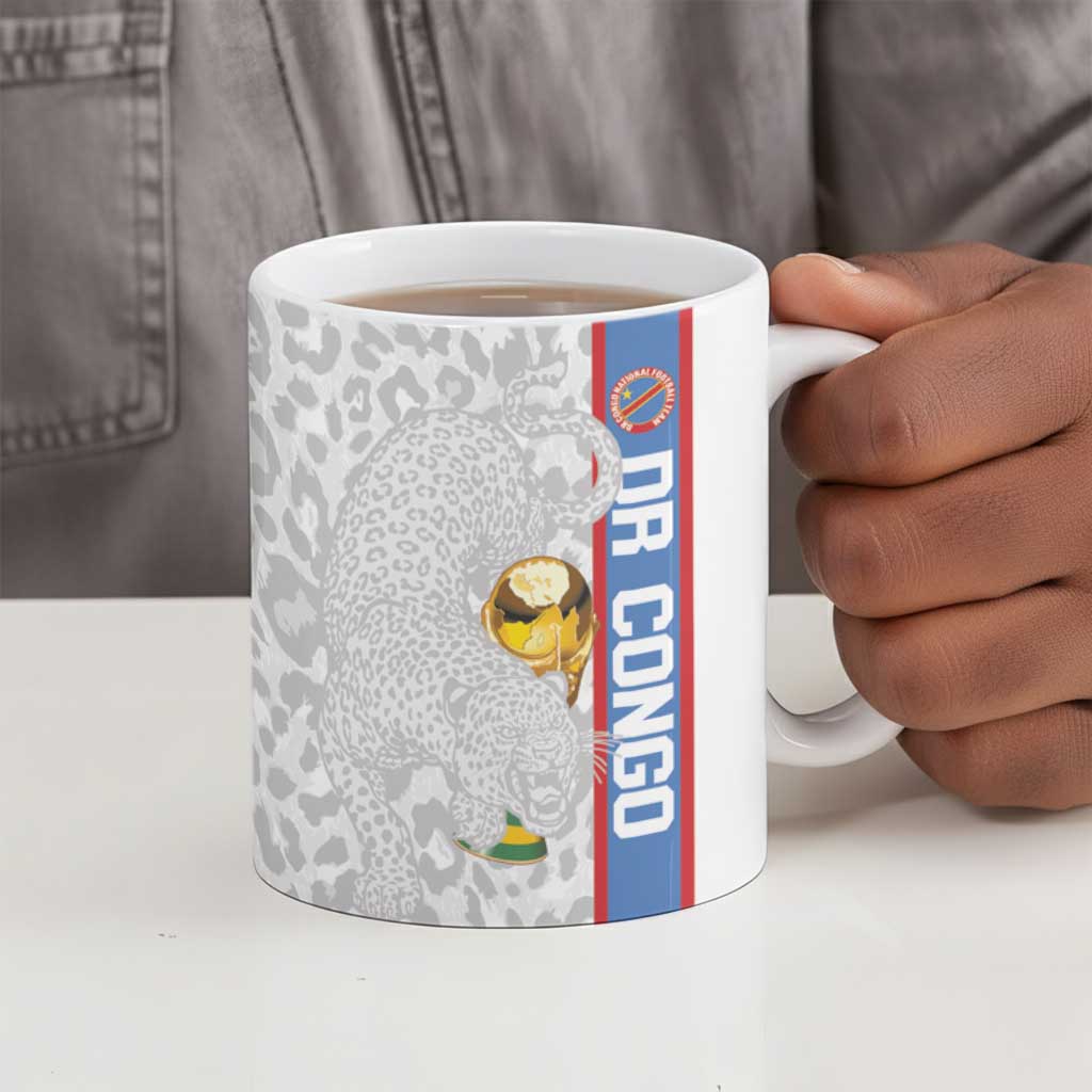 DR Congo Football Custom Ceramic Mug Come On Leopards White Color