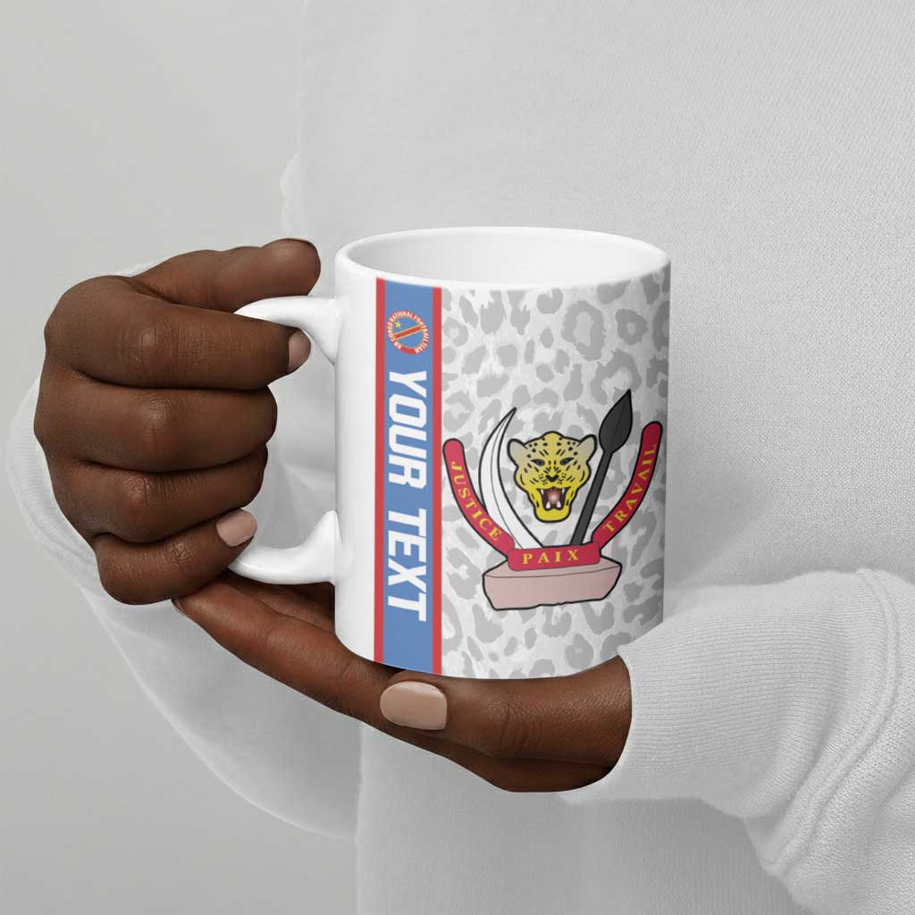 DR Congo Football Custom Ceramic Mug Come On Leopards White Color