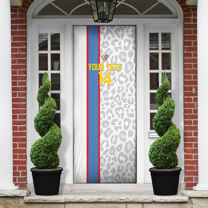DR Congo Football Custom Door Cover Come On Leopards White Color