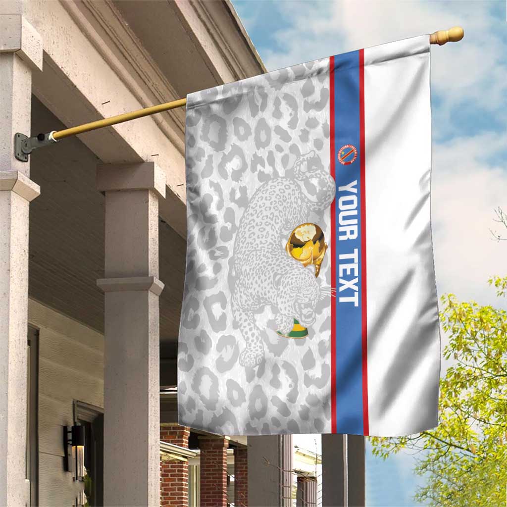 DR Congo Football Custom Garden Flag Come On Leopards White Color