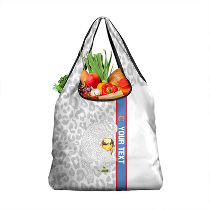 DR Congo Football Custom Grocery Bag Come On Leopards White Color