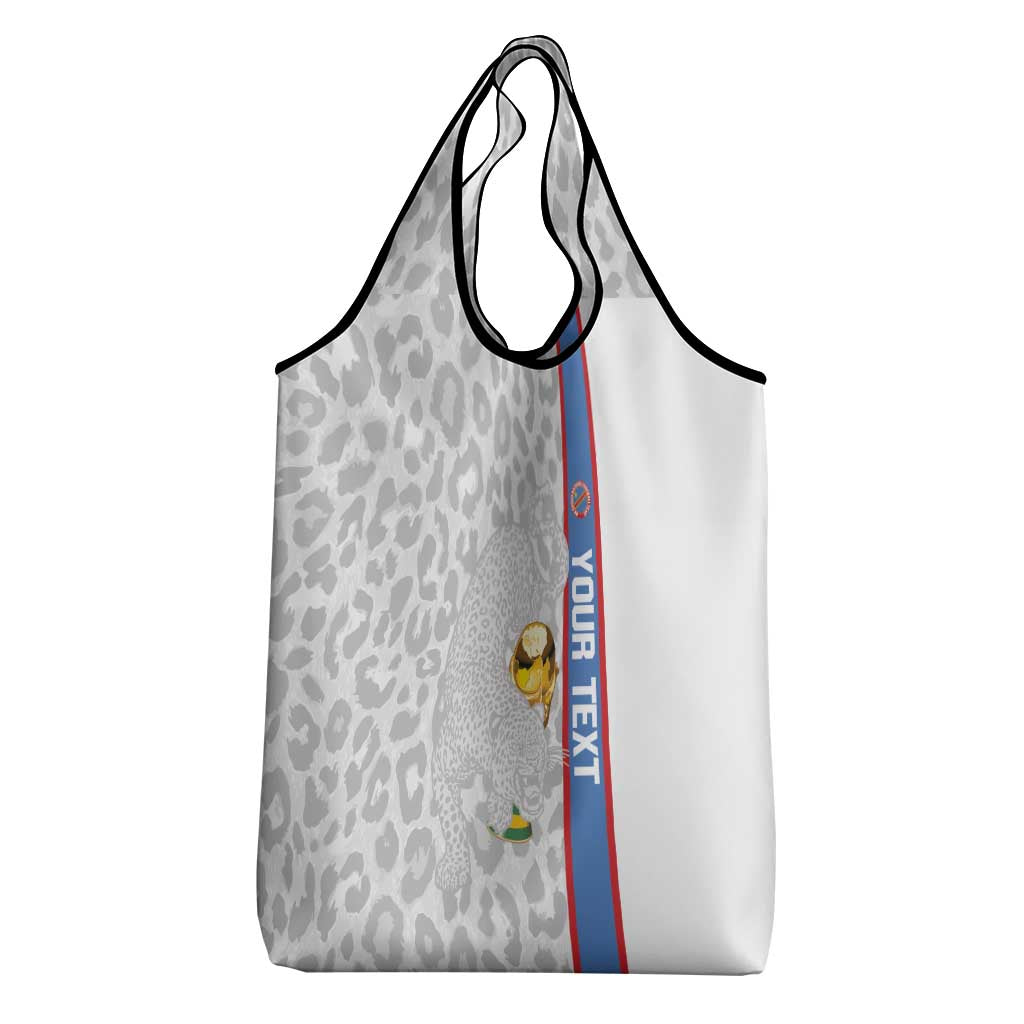 DR Congo Football Custom Grocery Bag Come On Leopards White Color