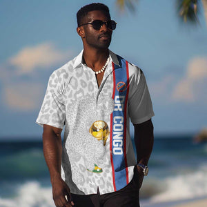 DR Congo Football Custom Hawaiian Shirt Come On Leopards White Color