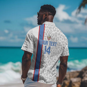 DR Congo Football Custom Hawaiian Shirt Come On Leopards White Color