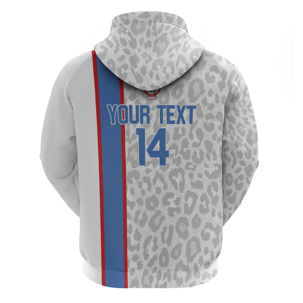 DR Congo Football Custom Hoodie Come On Leopards White Color