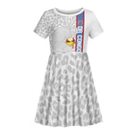 DR Congo Football Custom Kid Short Sleeve Dress Come On Leopards White Color