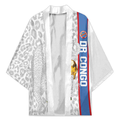 DR Congo Football Custom Kimono Come On Leopards White Color
