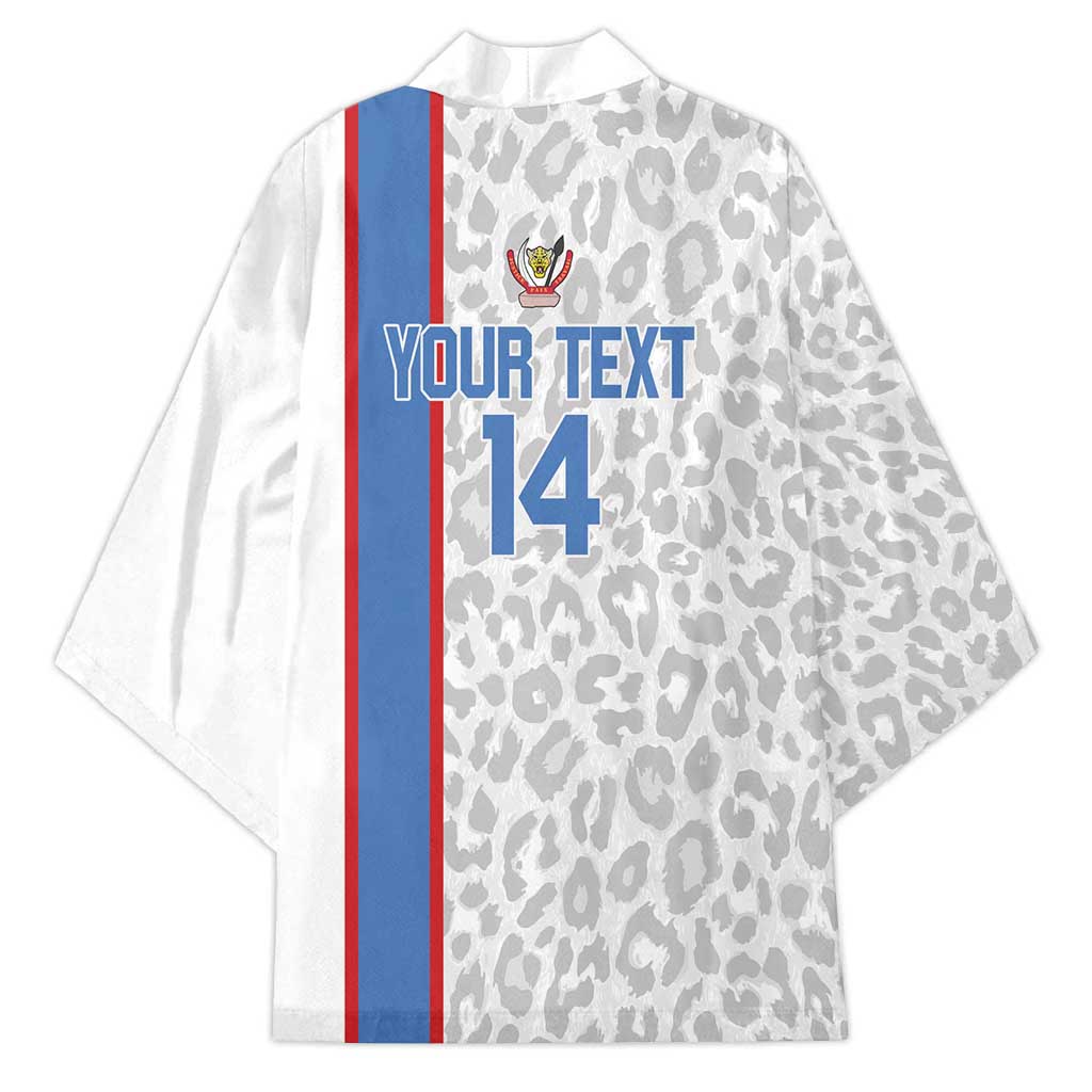 DR Congo Football Custom Kimono Come On Leopards White Color