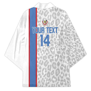 DR Congo Football Custom Kimono Come On Leopards White Color