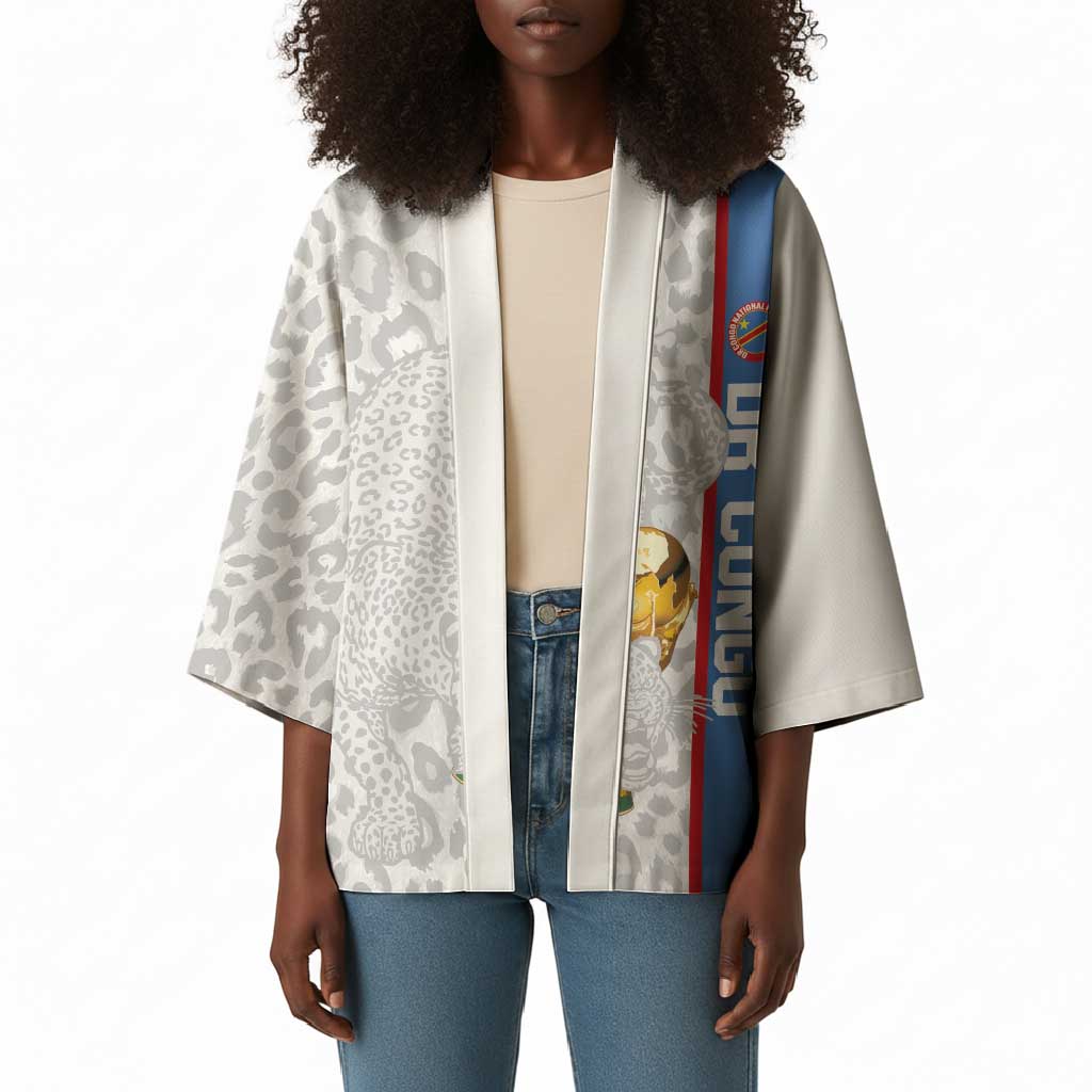 DR Congo Football Custom Kimono Come On Leopards White Color