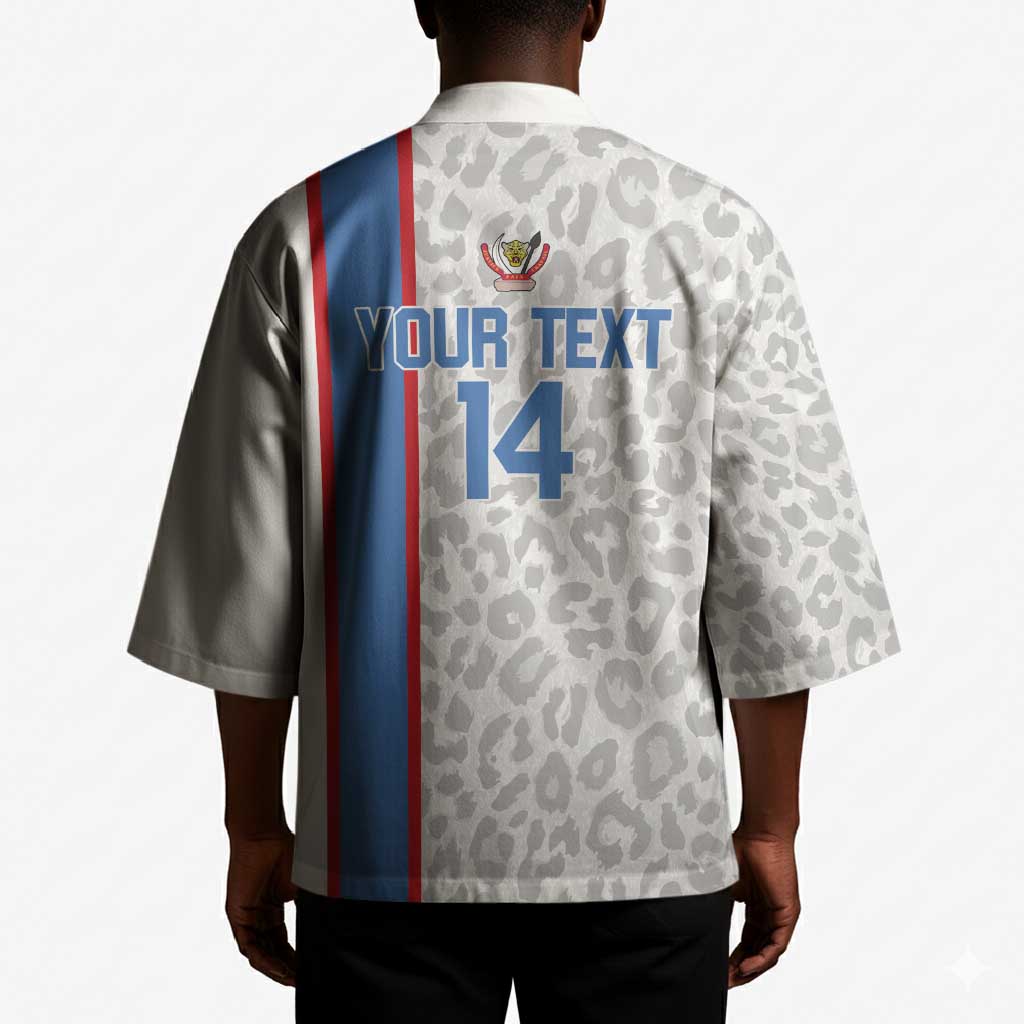DR Congo Football Custom Kimono Come On Leopards White Color