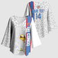 DR Congo Football Custom Kimono Sleeve Blouse Come On Leopards White Color
