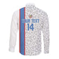 DR Congo Football Custom Long Sleeve Button Shirt Come On Leopards White Color