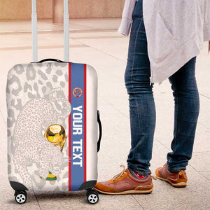 DR Congo Football Custom Luggage Cover Come On Leopards White Color