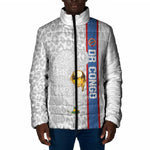 DR Congo Football Custom Padded Jacket Come On Leopards White Color