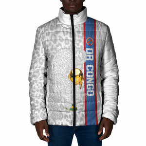 DR Congo Football Custom Padded Jacket Come On Leopards White Color