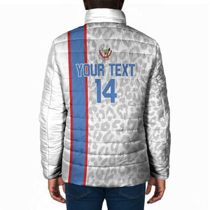 DR Congo Football Custom Padded Jacket Come On Leopards White Color