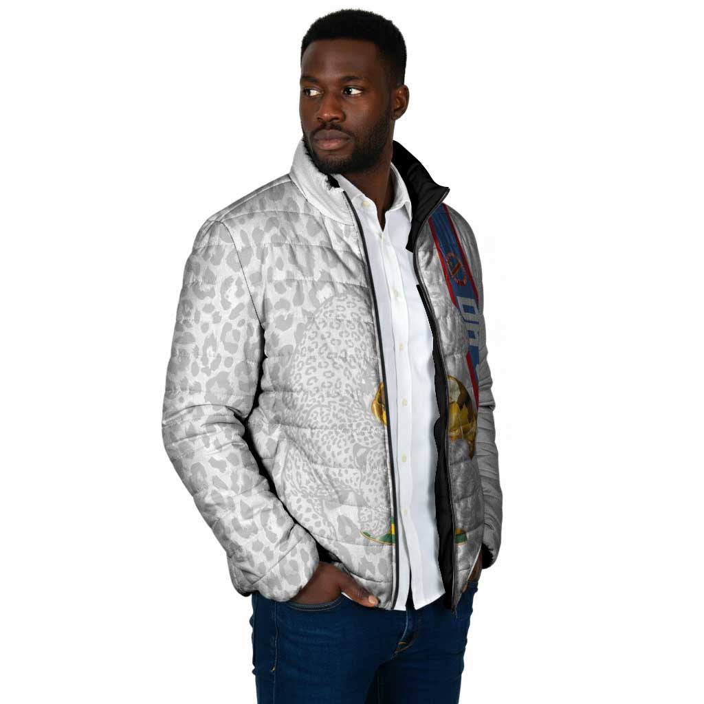 DR Congo Football Custom Padded Jacket Come On Leopards White Color