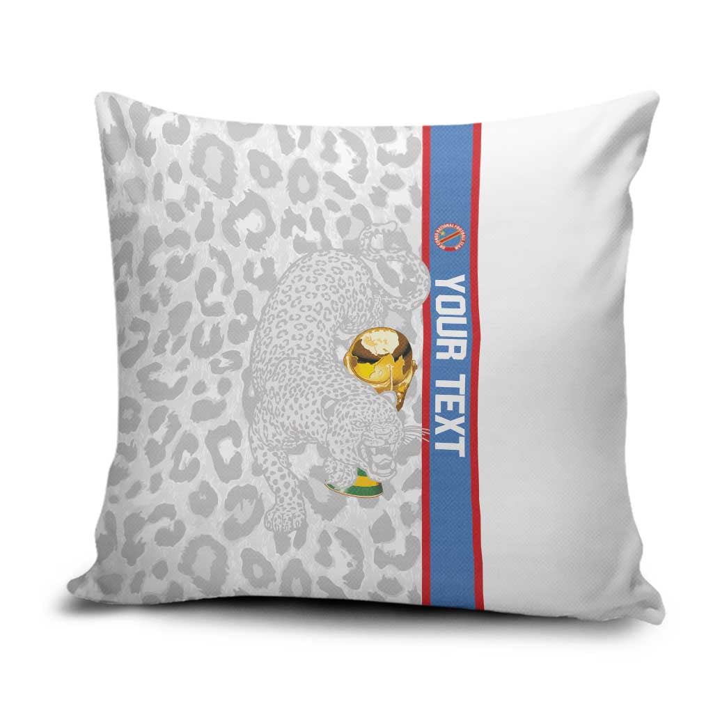 DR Congo Football Custom Pillow Cover Come On Leopards White Color