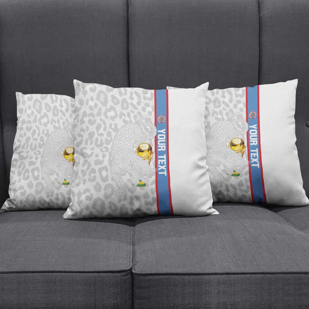 DR Congo Football Custom Pillow Cover Come On Leopards White Color