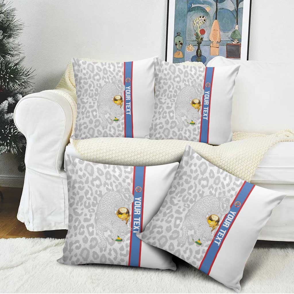 DR Congo Football Custom Pillow Cover Come On Leopards White Color