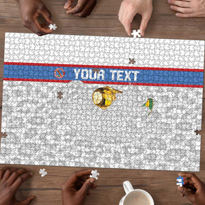 DR Congo Football Custom Puzzle Come On Leopards White Color