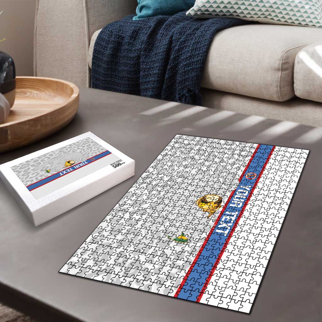 DR Congo Football Custom Puzzle Come On Leopards White Color