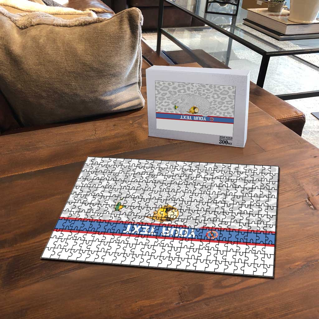 DR Congo Football Custom Puzzle Come On Leopards White Color
