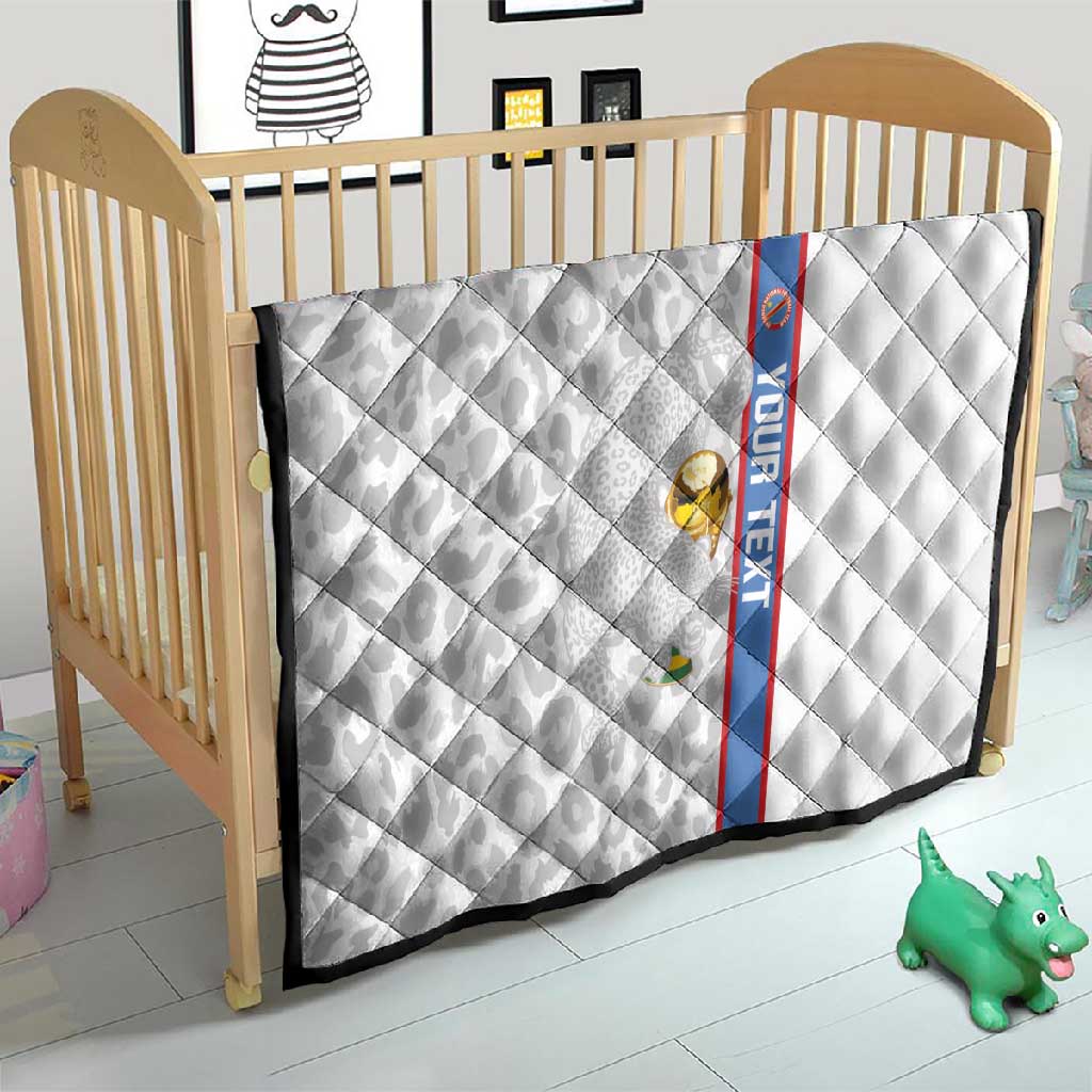 DR Congo Football Custom Quilt Come On Leopards White Color