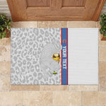 DR Congo Football Custom Rubber Doormat Come On Leopards White Color