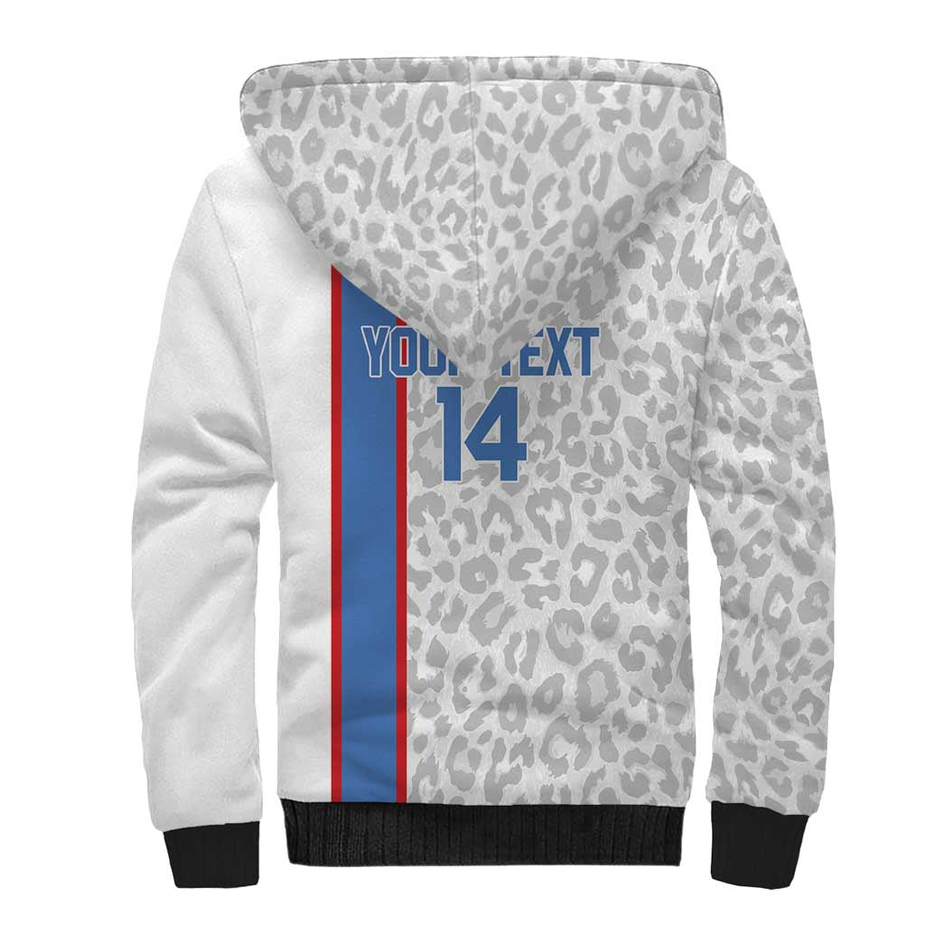 DR Congo Football Custom Sherpa Hoodie Come On Leopards White Color