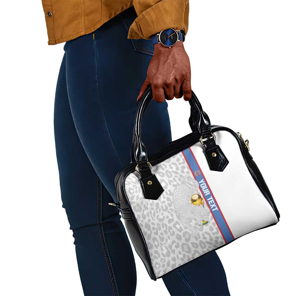 DR Congo Football Custom Shoulder Handbag Come On Leopards White Color