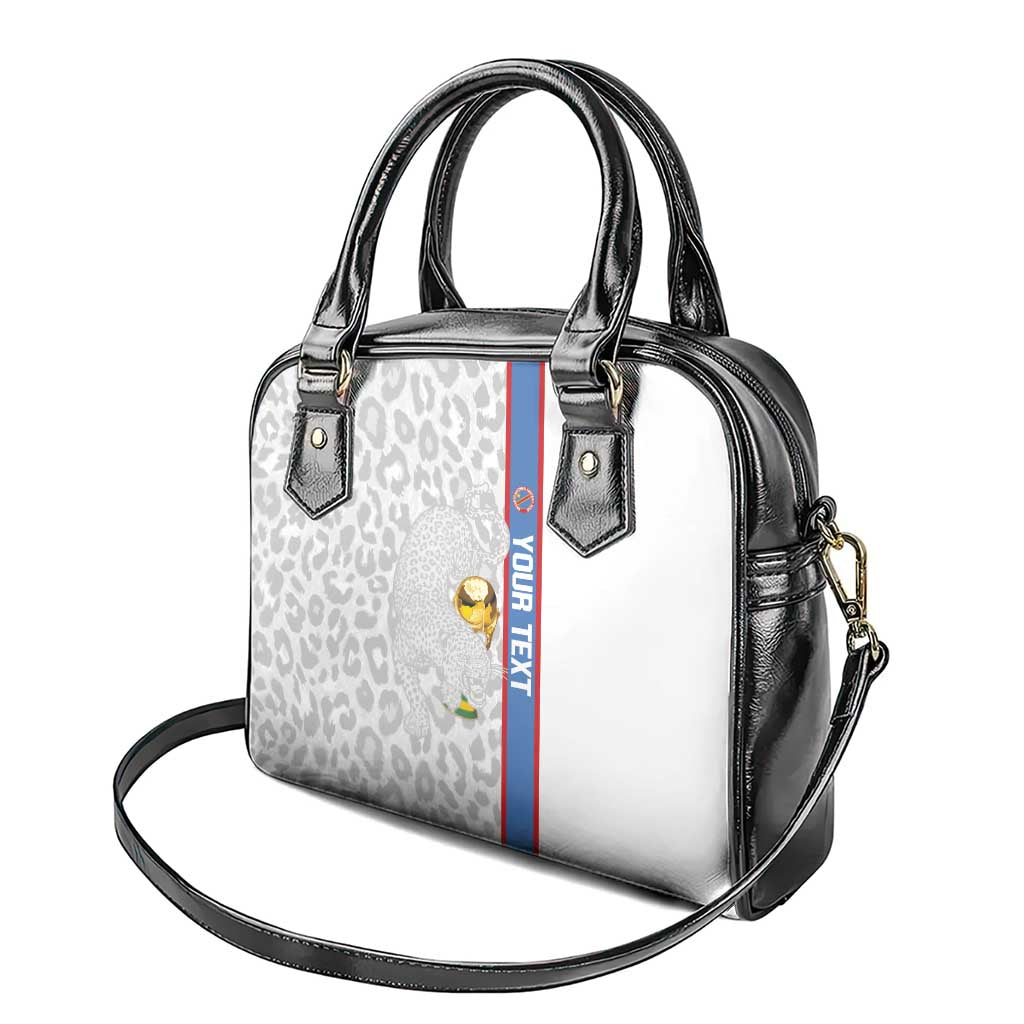 DR Congo Football Custom Shoulder Handbag Come On Leopards White Color