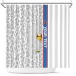 DR Congo Football Custom Shower Curtain Come On Leopards White Color