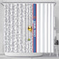 DR Congo Football Custom Shower Curtain Come On Leopards White Color
