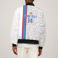 DR Congo Football Custom Sleeve Zip Bomber Jacket Come On Leopards White Color