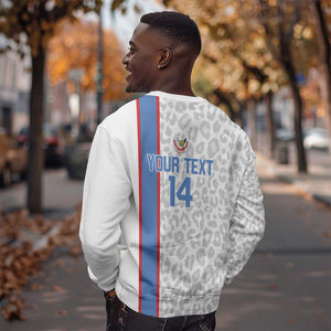 DR Congo Football Custom Sweatshirt Come On Leopards White Color