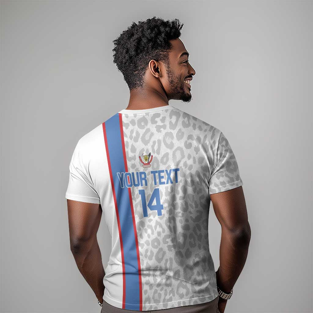 DR Congo Football Custom T shirt Come On Leopards White Color