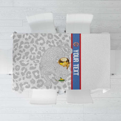 DR Congo Football Custom Tablecloth Come On Leopards White Color