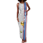 DR Congo Football Custom Tank Maxi Dress Come On Leopards White Color
